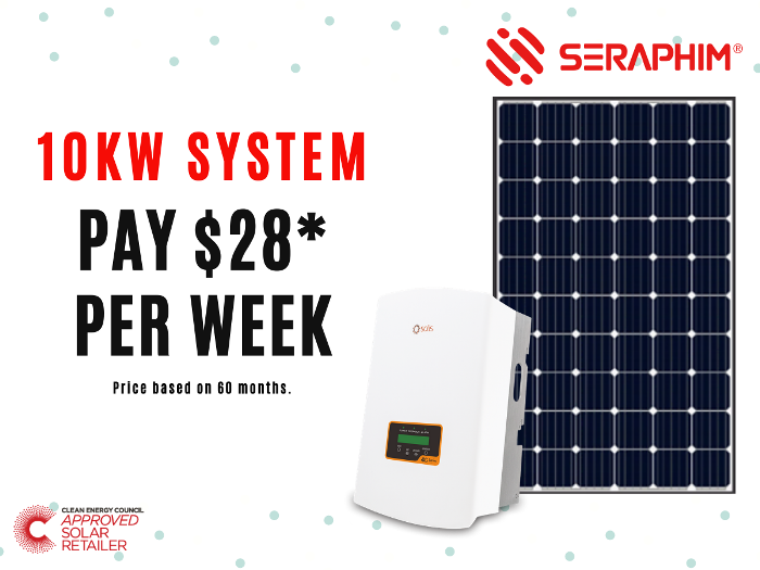 10kW Solar Power System Cost Sydney, NSW Seraphim Panels