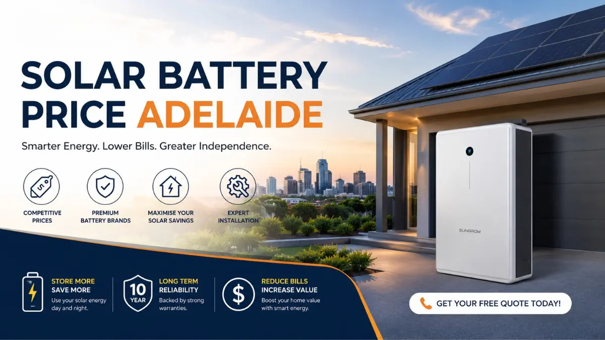 Solar battery pricing in Adelaide