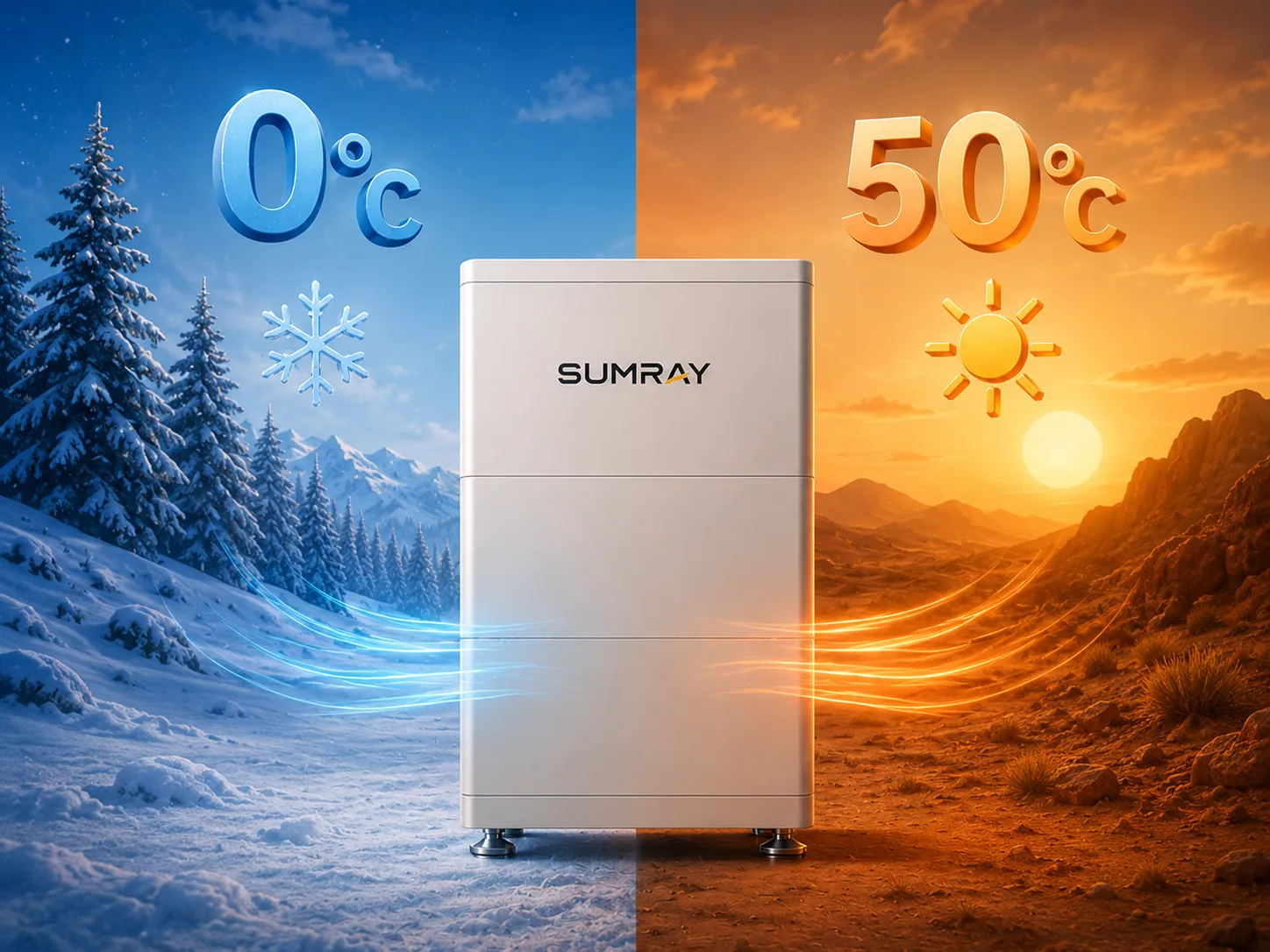 Sumray battery temperature and environmental technology