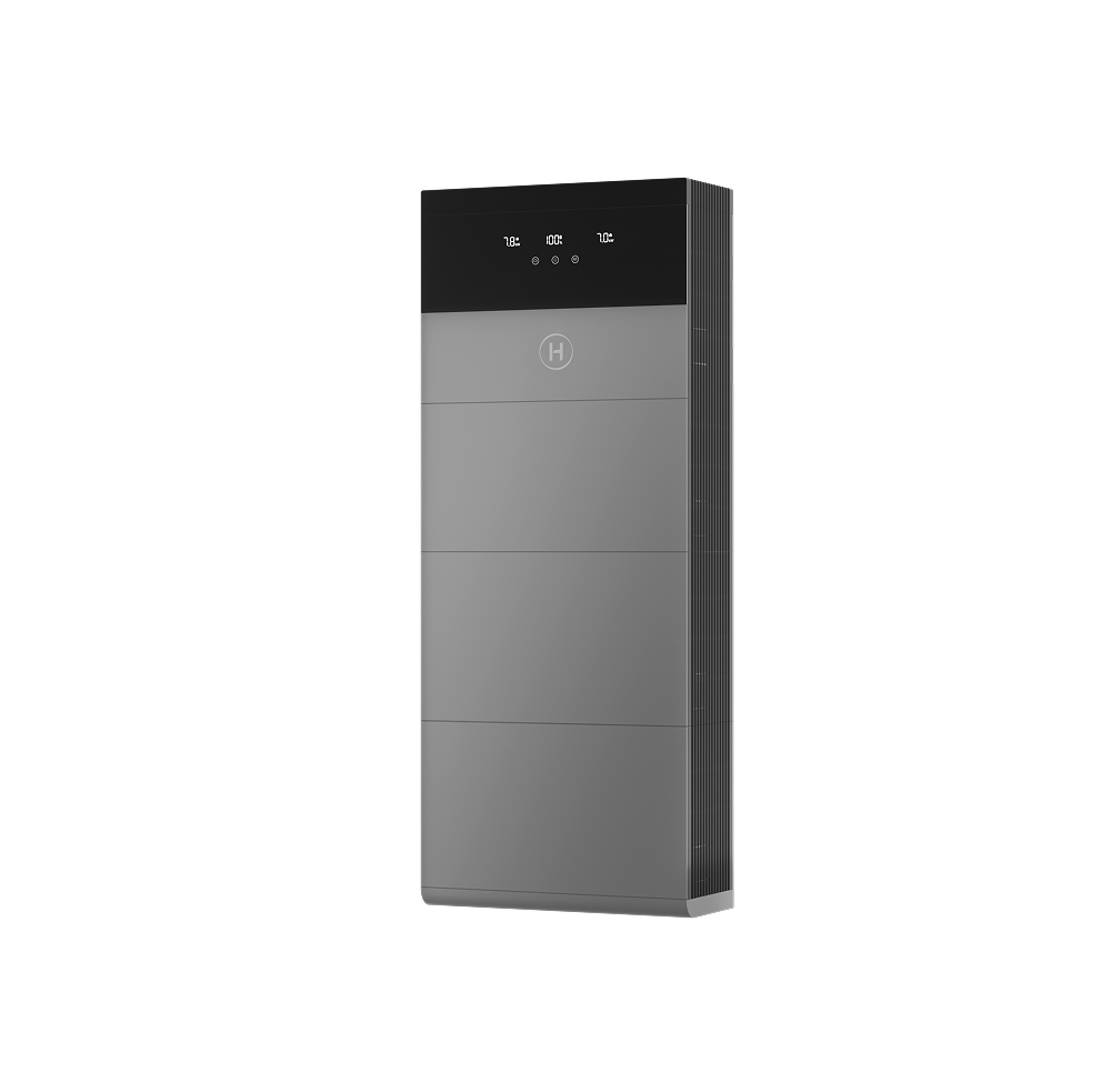 Hoymiles HiOne modular solar battery tower in grey and black